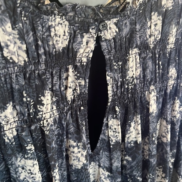 Joie Sleeveless Sheer Overlay Mini Dress Baltic Print Blue, Size XXL NWT - Picture 9 of 11